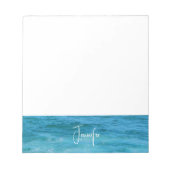Bloc-note Océan bleu personnalisé (Devant)
