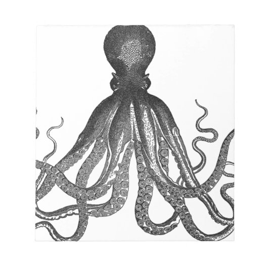 Bloc-note Océan octopique vintage (Devant)