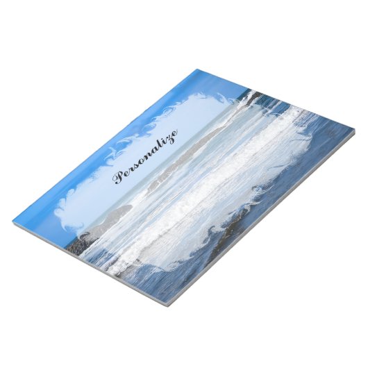 Bloc-note Océan Pacifique Bleu Avec Nom (Incliné)