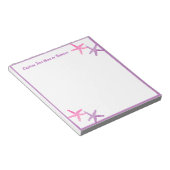 Bloc-note Ocean Sea Starfish Pink Purple Personnalisé (Incliné)