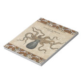 Bloc-note Octopus Kraken Illustration Vintage (Tourné)