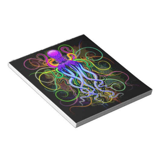 Bloc-note Octopus Luminescence psychédélique (Incliné)