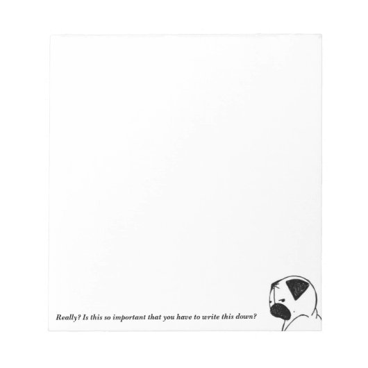 Bloc-note Oeil puant carlin (Devant)