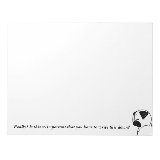 Bloc-note Oeil puant carlin (Devant)