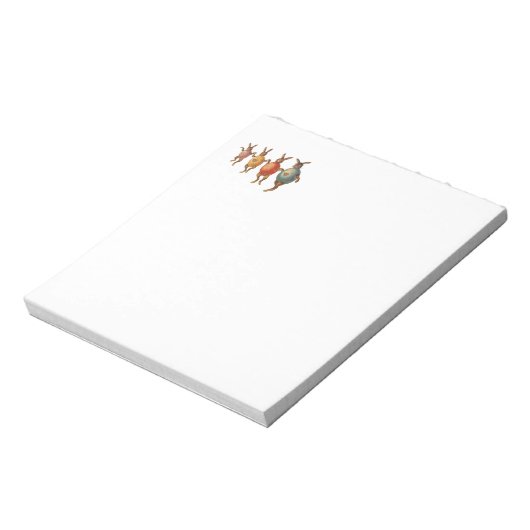 Bloc-note Oeufs dansants lapins de Pâques (Tourné)