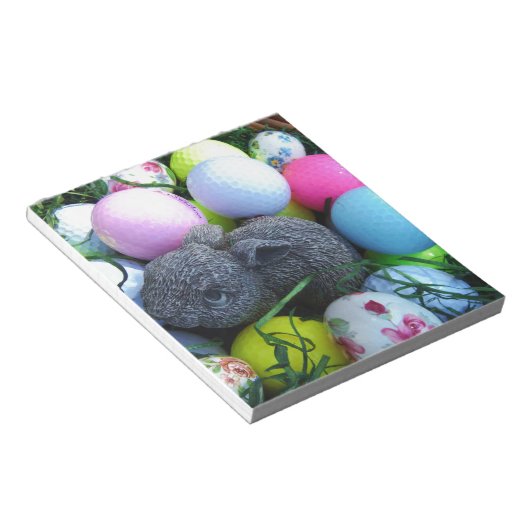 Bloc-note Oeufs de Pâques, Ballons de golf de lapin (Incliné)