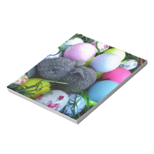 Bloc-note Oeufs de Pâques, Ballons de golf de lapin (Tourné)