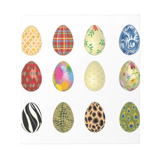 Bloc-note oeufs de pâques colorés (Devant)