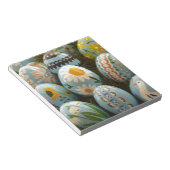Bloc-note OEufs de Pâques peints en bleu (Incliné)
