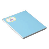 Bloc-note Oeufs de Pâques Poussin et Papier Bleu Clair (Incliné)