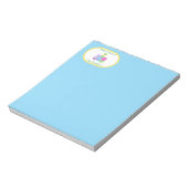 Bloc-note Oeufs de Pâques Poussin et Papier Bleu Clair (Tourné)