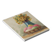 Bloc-note Oeufs Pâques Panier Fleurs Antique (Incliné)