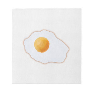 Bloc-note Œuvre d'art minimaliste de l'œuf frit à l'aquarell