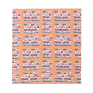 Bloc-note Œuvre d'art unique et élégante à motif de cœur pou