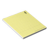 Bloc-note Office vétérinaire vétérinaire jaune personnalisab (Incliné)