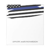 Bloc-note Officier de police de ligne mince (Devant)