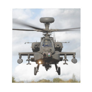 Bloc-note oh 64 militaires de helocopter d'arc d'Apaches