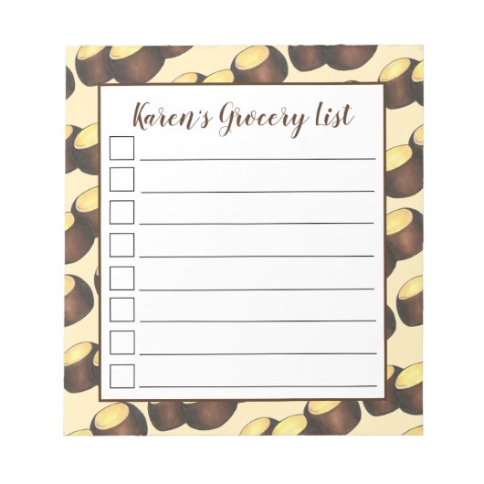 Bloc-note Ohio OH Beurre d'arachide Buckeye Buck Eye Nut Can (Devant)