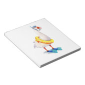 Bloc-note Oie blanche en snorkeling (Incliné)