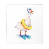 Bloc-note Oie blanche en snorkeling (Devant)