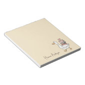 Bloc-note Oie branchée mignonne et élégante moderne  (Incliné)