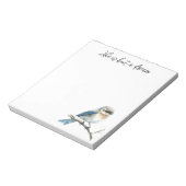 Bloc-note Oiseau bleu sur une branche d'arbre (Tourné)