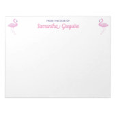 Bloc-note Oiseau De Flamant rose Rose Du Bureau De (Devant)