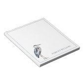 Bloc-note Oiseau de Héron Bleu Côtier Personnalisé (Incliné)