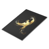 Bloc-note Oiseau d'or sur Arrière - plan noir (Incliné)