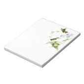 Bloc-note Oiseaux de colibri Faune Animaux Fleurs Florales (Tourné)
