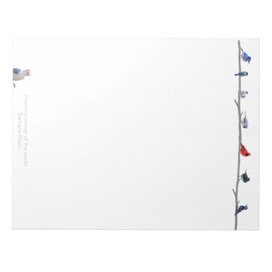 Bloc-note Oiseaux d'hiver : papier-bloc (Devant)