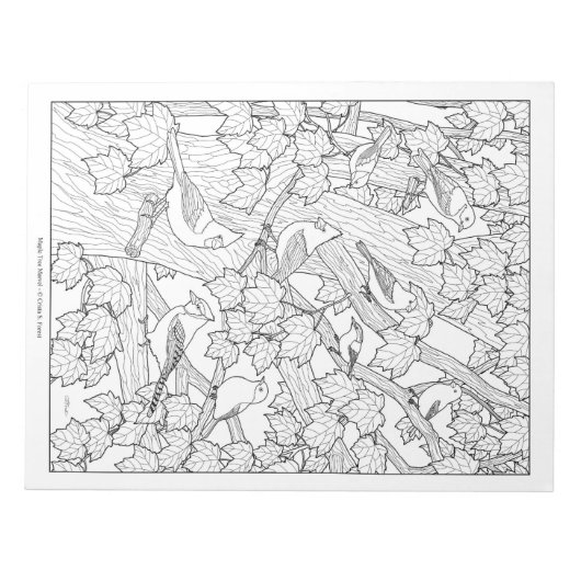 Bloc-note Oiseaux et érables U-Color (Devant)