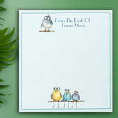 Bloc-note Oiseaux fantaisistes Sur Un Nom De Membre Bloc-Not