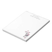 Bloc-note Oiseaux roses et noirs sur une branche d'arbre (Tourné)