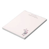 Bloc-note Oiseaux roses et noirs sur une branche d'arbre (Tourné)