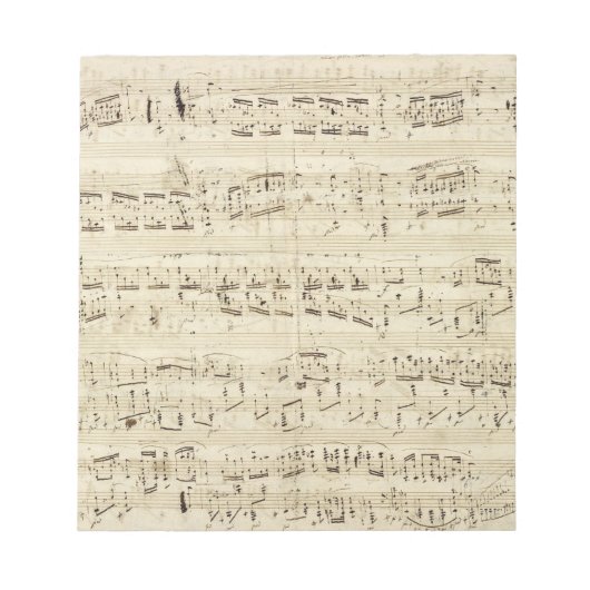 Bloc-note Old Music Notes (Devant)