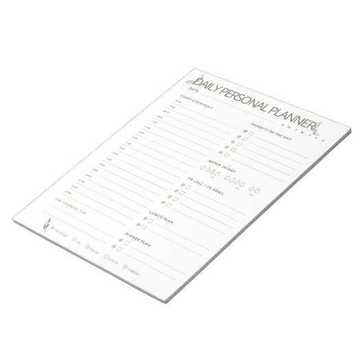 Bloc-note Olive Simple Daily Planner (Incliné)