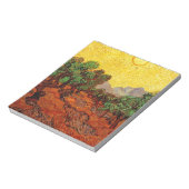 Bloc-note Oliviers avec ciel jaune et soleil (Tourné)