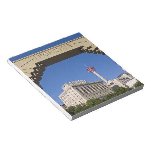 Bloc-note Olympic Plaza et Calgary Tower, Alberta, Canada (Incliné)