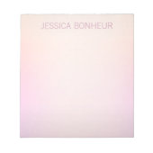 Bloc-note Ombre de fond de couleurs douces (Devant)