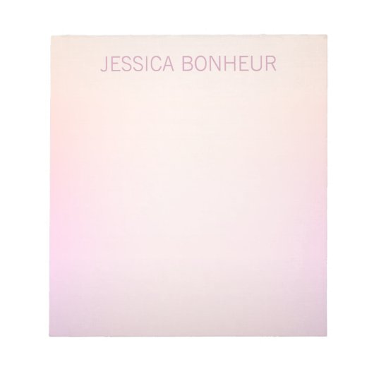 Bloc-note Ombre de fond de couleurs douces (Devant)