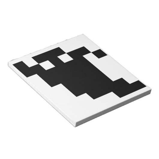 Bloc-note Ombre fantôme de 8 bits Pixel (Incliné)