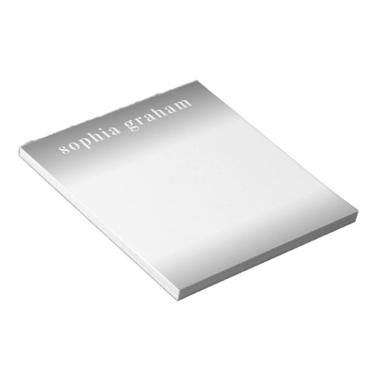 Bloc-note Ombre gris et blanc (Incliné)