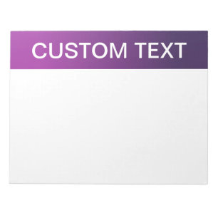 Bloc-note Ombre moderne et texte blanc modifiable