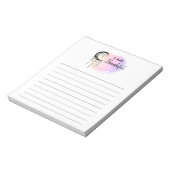 Bloc-note *~* Ombre Moon Boho Gratitude List JE SUIS REMERCI (Tourné)