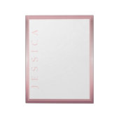 Bloc-note Ombre Rose Blush & Subtil | Votre nom (Tourné)