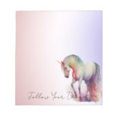 Bloc-note Ombre Unicorne magique violet (Devant)