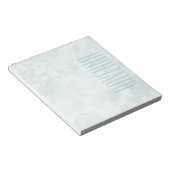 Bloc-note Opacité argentée Seafoam Élégant Nom de script per (Incliné)