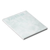 Bloc-note Opacité argentée Seafoam Élégant Nom de script per (Incliné)