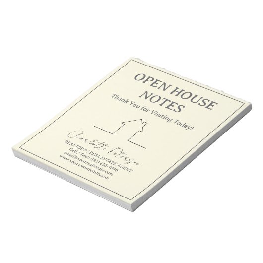 Bloc-note Open House Notepad for Realtors (Tourné)